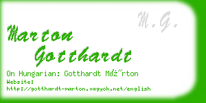 marton gotthardt business card